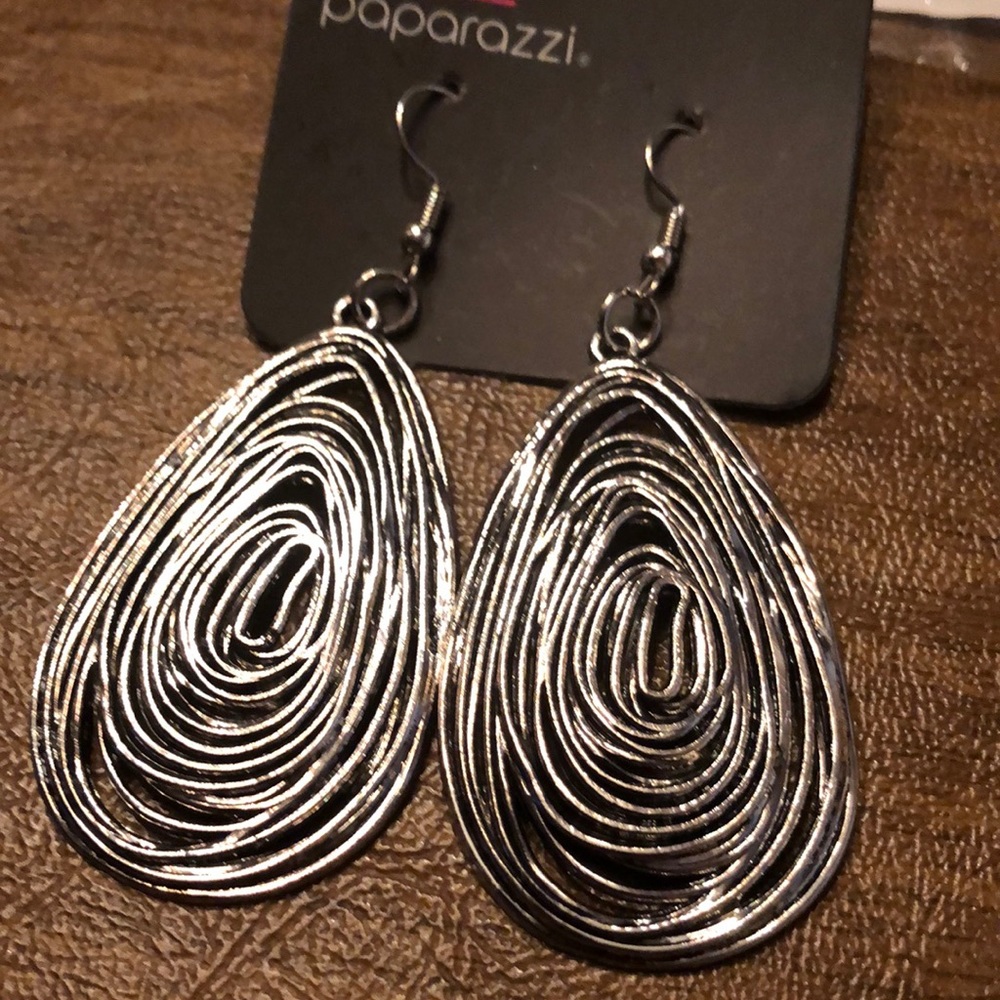 Silver Artistic Fish Hook Earrings